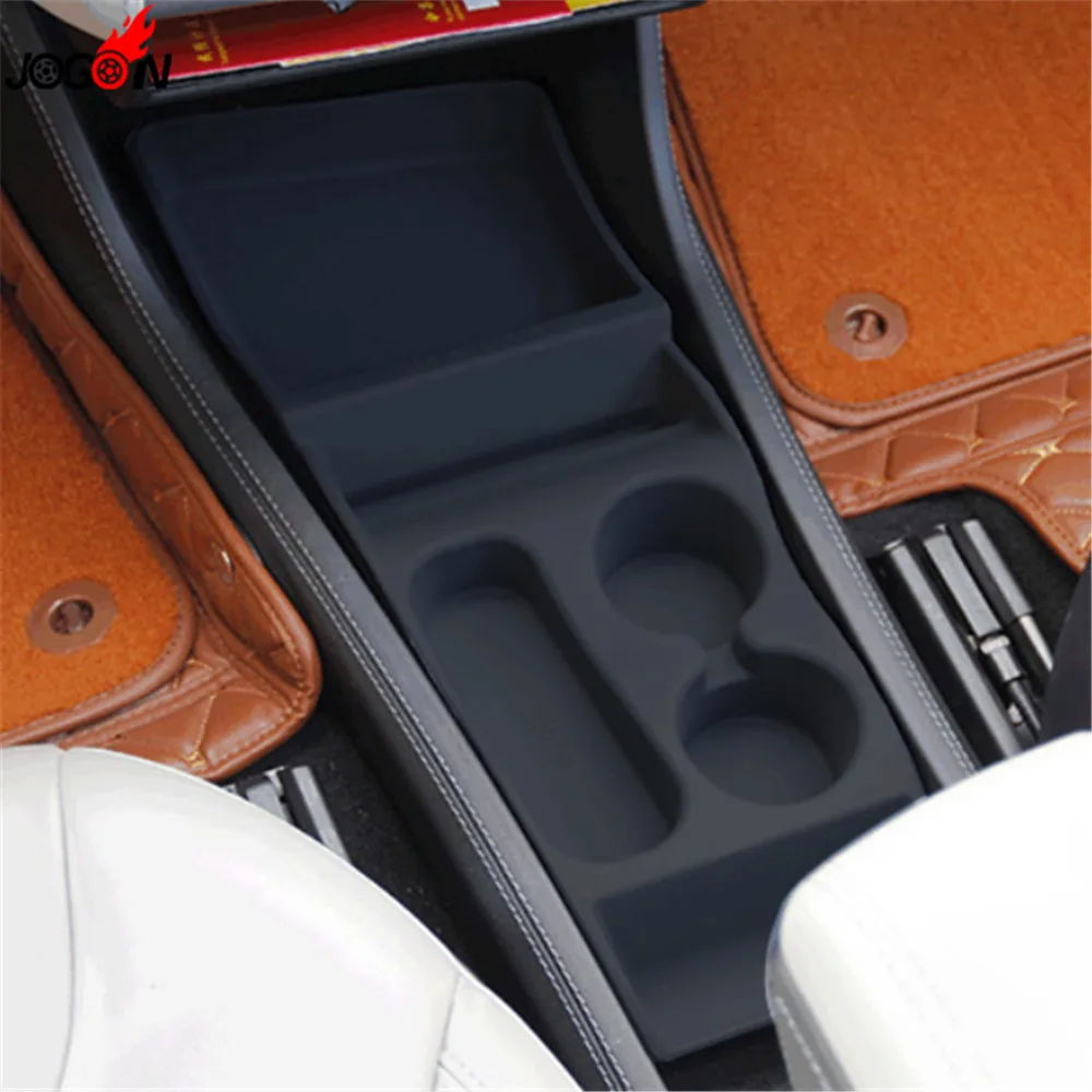 Rubber Interior Central Center Console Armrest Panel Box Container Storage Organizer For Tesla Model S X 2016 2017 2018 | Автомобили и