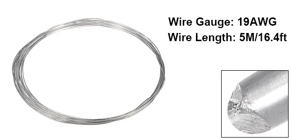 UXCELL 1 шт. нагревательный резистор нихромовая проволока 0,8 мм 20AWG 0,9 мм 19AWG 1 мм 18AWG 5 м длина провода сопротивления для нагревательных элементов