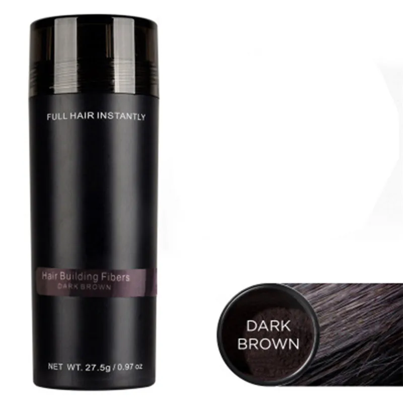 02 Dark brown Горячее предложение! Распродажа! Аутентичные волос кератина волокна спрей 27,5 г 6 цветов порошок выпадения волос строительство оптимизатор волос густые волосы рост TSLM2 - Цвет: 02 Dark brown