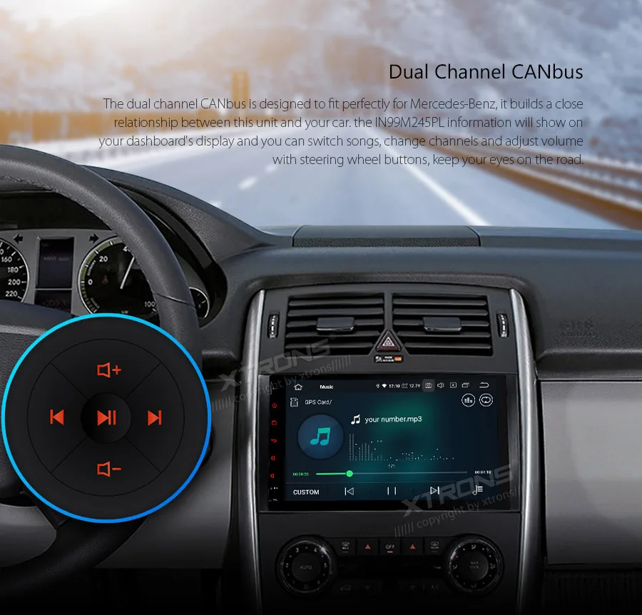 Автомобильный стерео Мультимедийный Плеер XTRONS Plug & Play Android 9 0 для Mercedes Benz W245 W169 W906