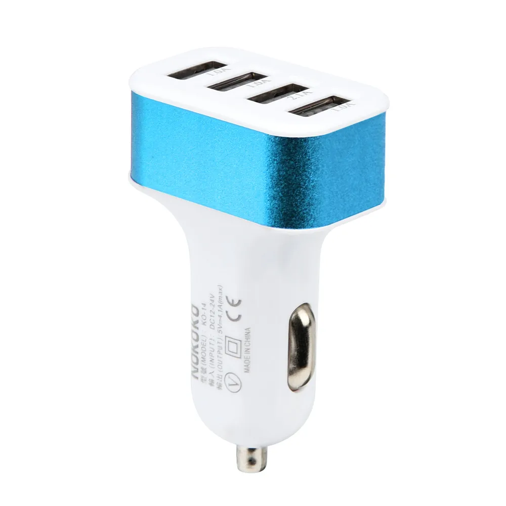 Автомобильное зарядное устройство с 4 портами USB быстрая зарядка для автомобиля 3