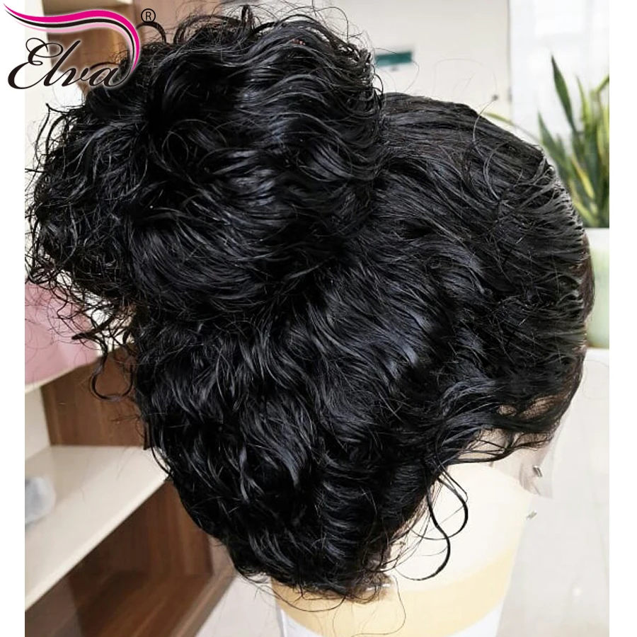 Elva шелк база 150 плотность кружева передние человеческие волосы парики