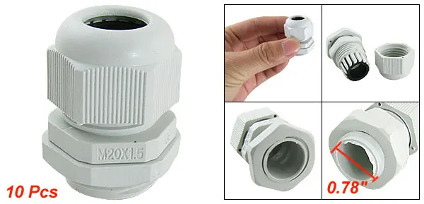 UXCELL 10 шт. белые пластиковые Водонепроницаемые кабельные сальники M20 X 1 5|gland|glands cable