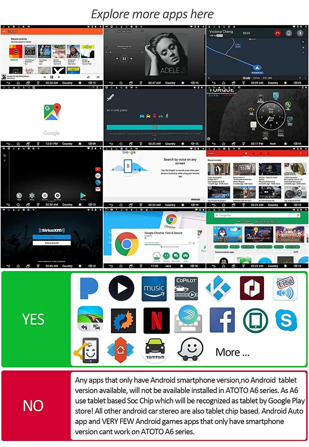 Автомобильный GPS навигатор ATOTO A6 с 2 динамиками и Android для избранных toyota / x Bluetooth