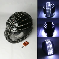 white strobe led helmet led luminous costumes wireless remote control robot laser dance performance for robot suits