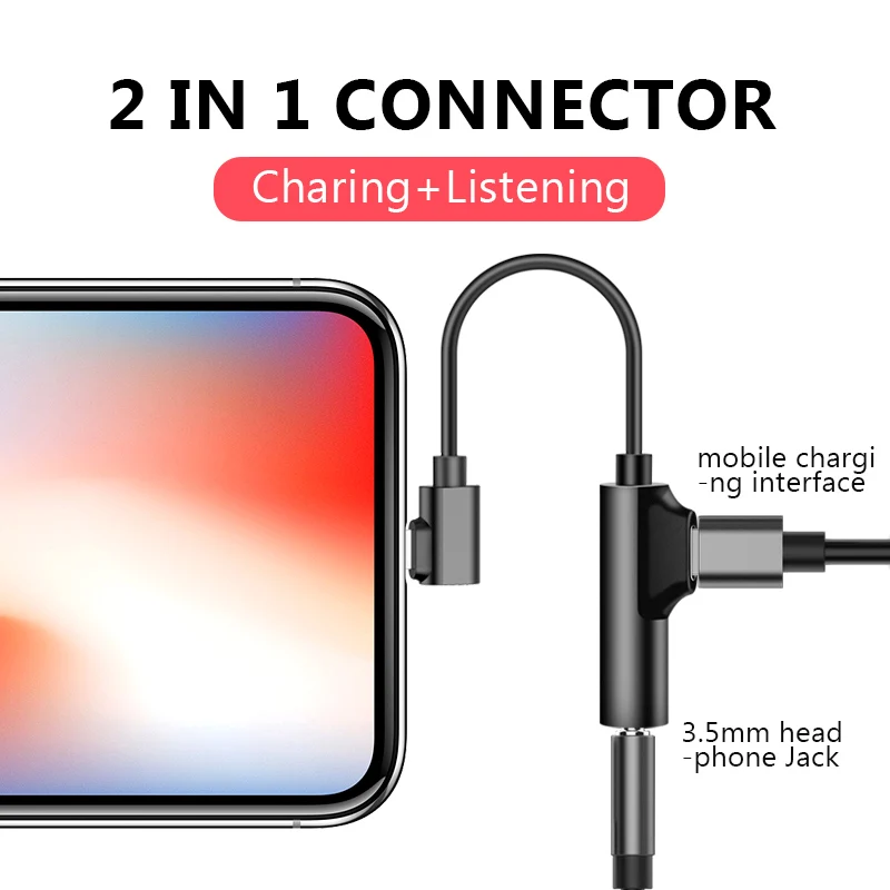 Для iphone Apple X 8 7 Plus XS MAX XR Быстрая зарядка прослушивание 3 5 мм разъем для наушников