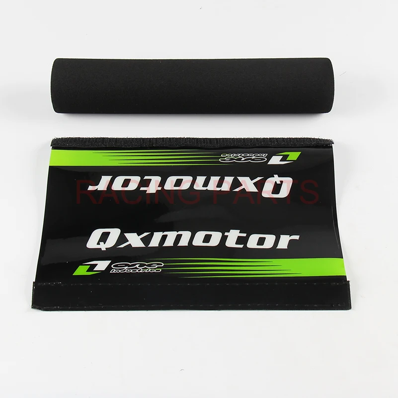 

Black and Green RACING PARTS QX logo 25cm Motorcycle Dirt Pit Bike Motorcycle Round handlebar pad Chest Protector Free Shipping