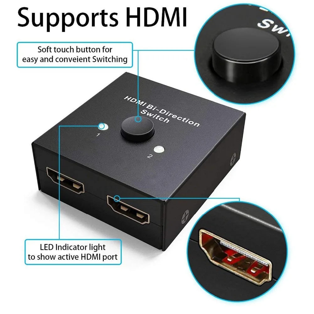 Переходник HDMI разветвитель мини переключатель двунаправленный вход высокое