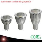 Ультраяркие светодиодные лампы с регулируемой яркостью 9 Вт, 12 Вт, 15 Вт, 85  265 В, GU10, COB GU10 Светодиодный Светодиодная лампа CERoHS, теплыйхолодный белый