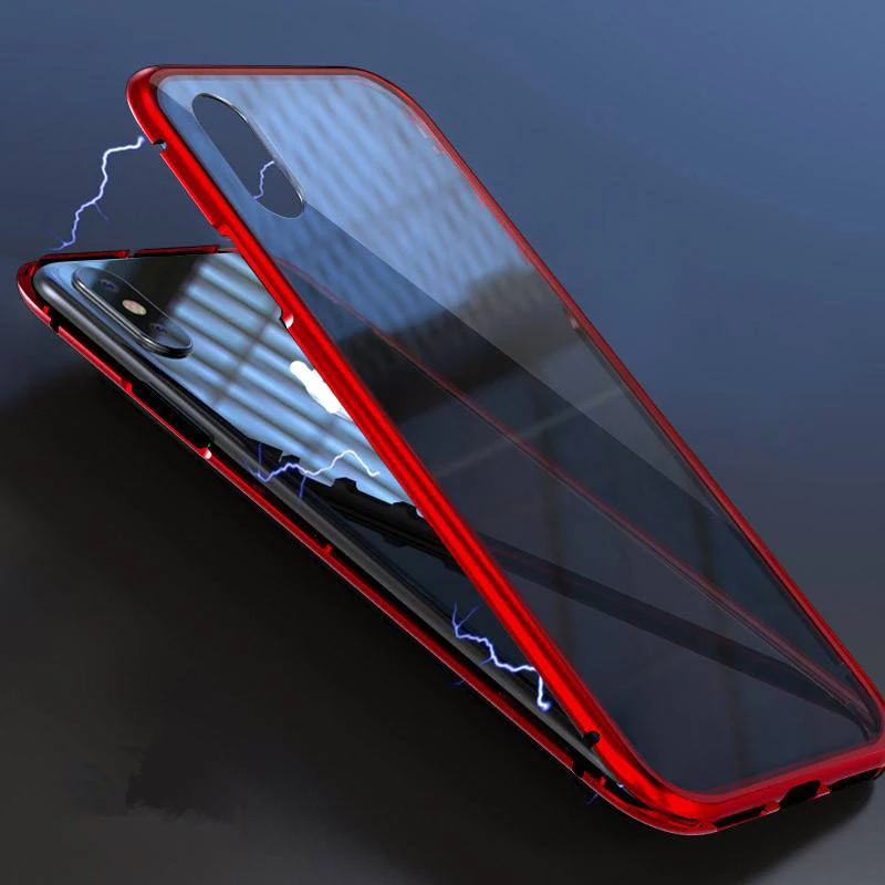 Чехол для iPhone 7 8 Plus высокое качество Магнето Магнитная Адсорбция металлический