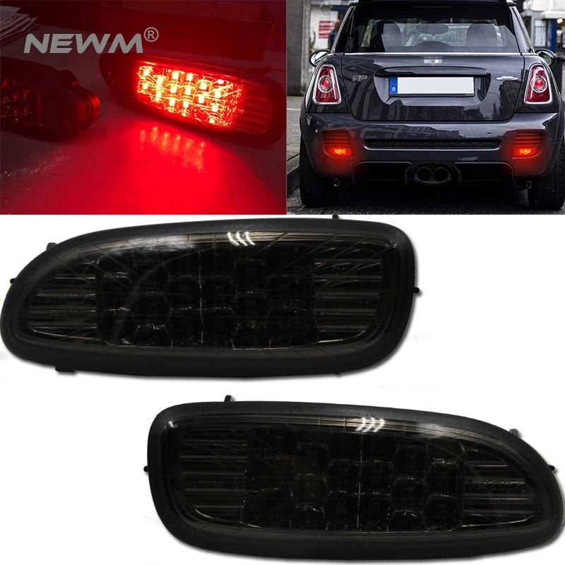 2 шт. для 06 09 MINI COOPER S R56 R57 Black Jack Smoke LED задний бампер противотуманные фары|Фара авто