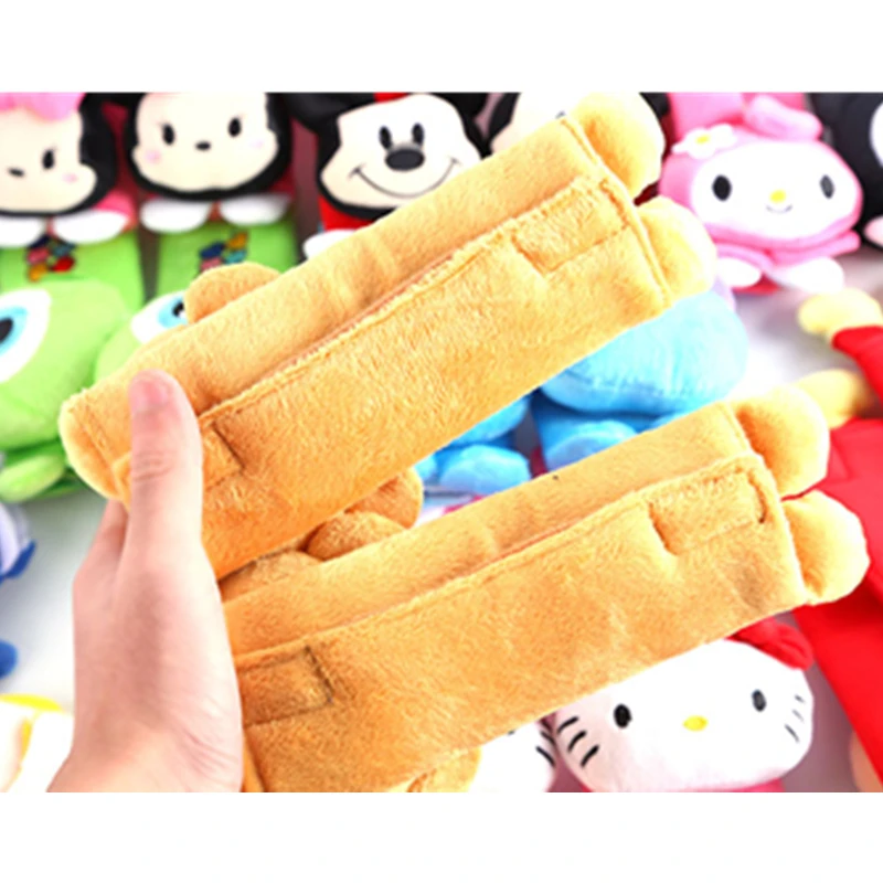 quality 1 Pair cute Cartoon Car Sefety Seat Belt cover Child belt Shoulder Pads Protection Plush Padding Auto Accessories |