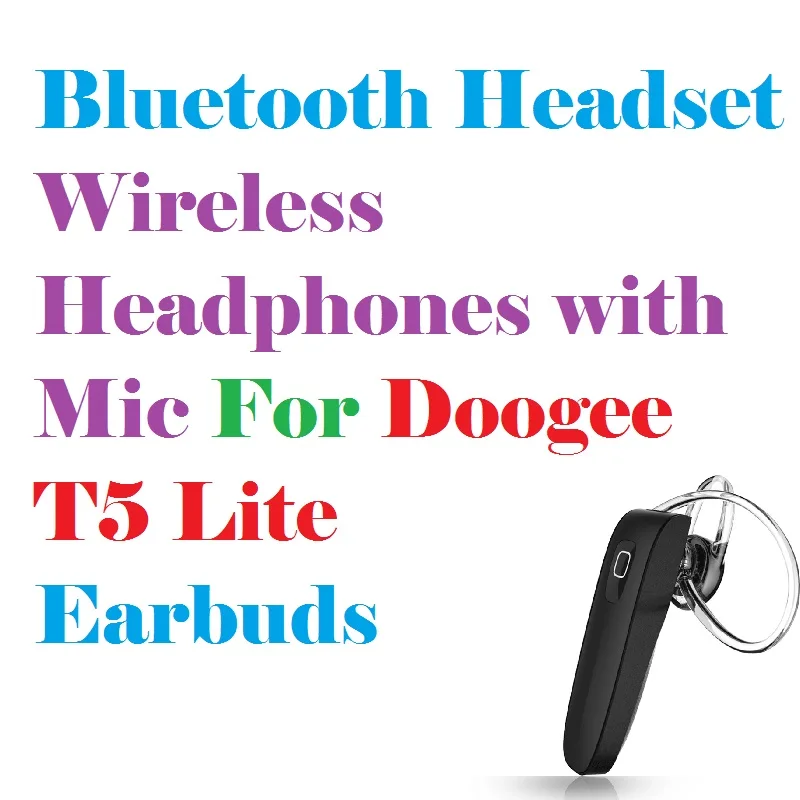 100% оригинальная bluetooth гарнитура беспроводные наушники с микрофоном для Doogee T5 Lite