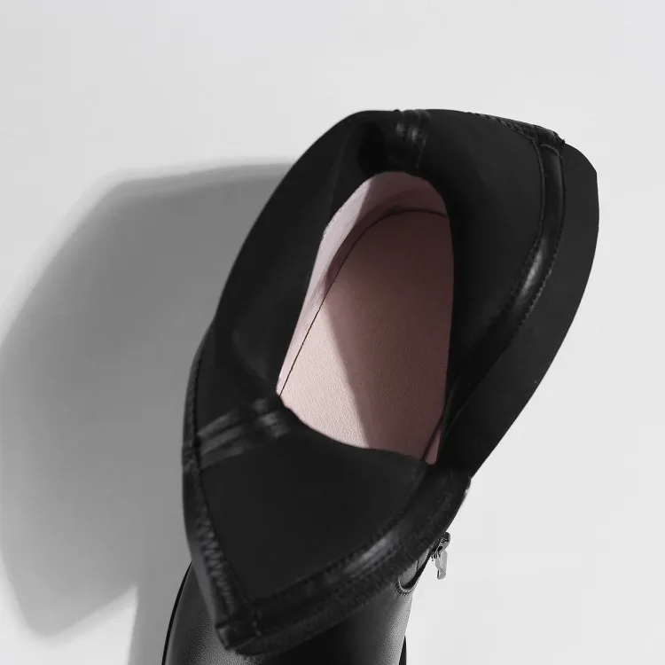 MLJUESE/женские ботильоны из натуральной кожи черного цвета на молнии сезон осень
