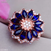 kjjeaxcmy boutique jewelry 925 sterling silver inlaid natural sapphire female ring support test
