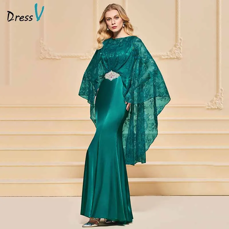 Платье вечернее с юбкой годе длинным рукавом и бусинами|lace evening dresses|evening dressevening