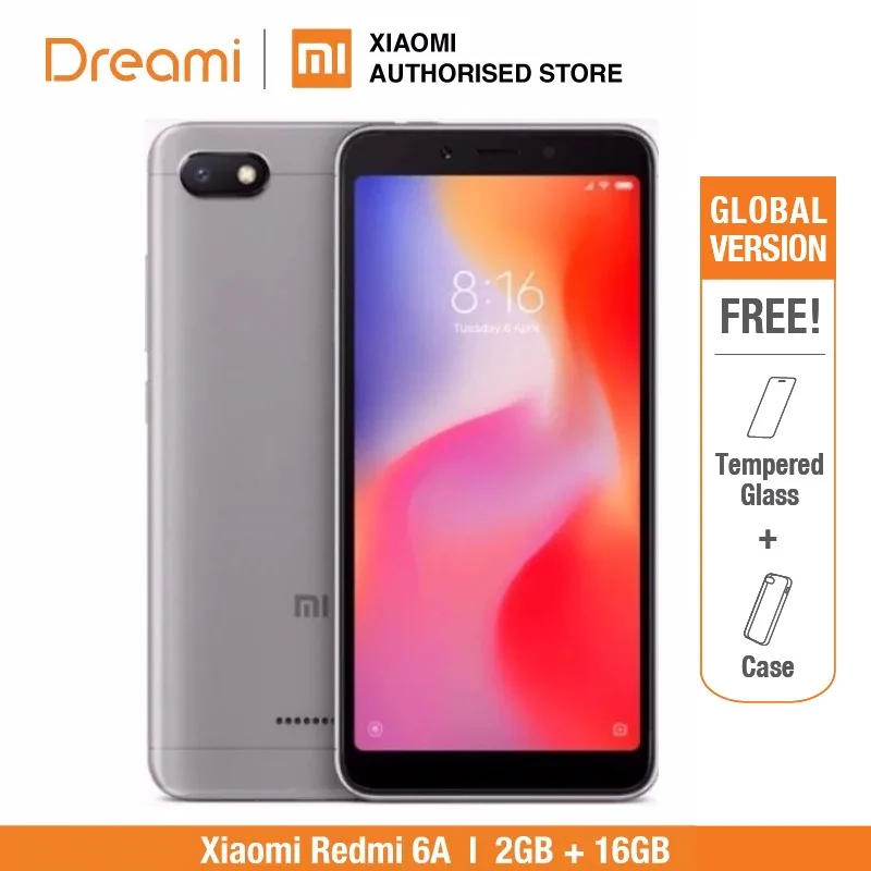 Global Version Xiaomi Redmi 6A 16GB ROM 2GB RAM (Brand New and Sealed) redmi6a 16gb | Мобильные телефоны и аксессуары