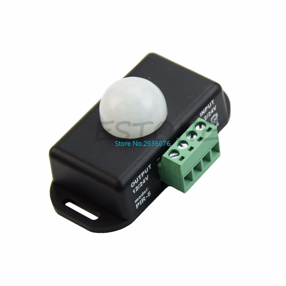 OOTDTY тела инфракрасный датчик движения PIR Сенсор выключатель AC/DC 12V/24V для