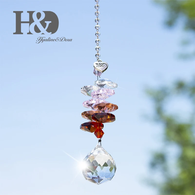 H &amp D хрустальная люстра шар Ловец Солнца висячий орнамент Радужное окно Suncatcher