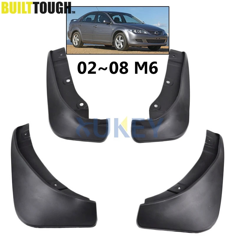 Набор литых брызговиков для Mazda 6 Sedan 2003 2008 GG Брызговики крыло 2002 2004 2005 2006 2007|mud