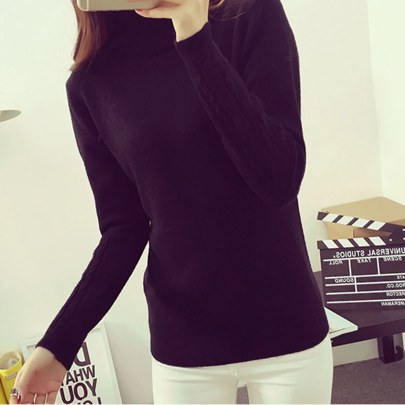 Autumn Winter New Women High Collar Pullover Sweater Loose Korean Twist Wild Thicken Female Knitted LQ101 | Женская одежда