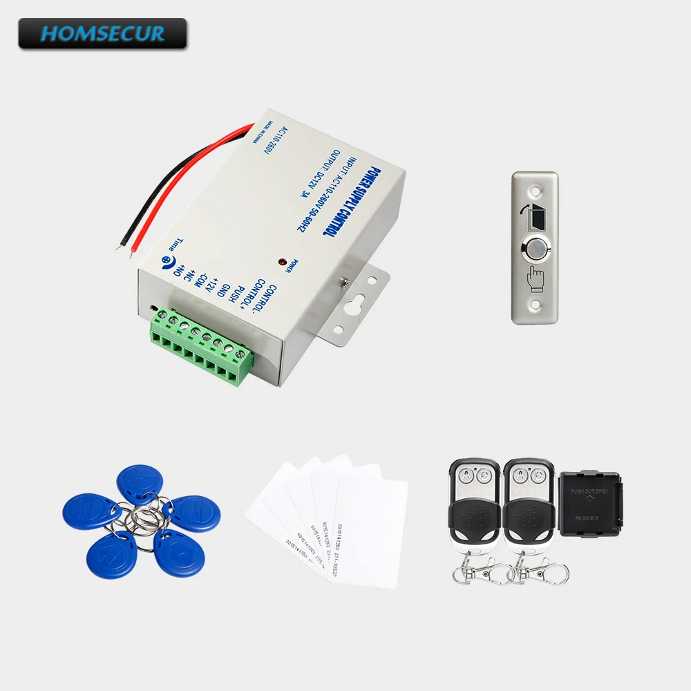 5 RFID-карт HOMSECUR + RFID-ключей источник питания пульт дистанционного управления