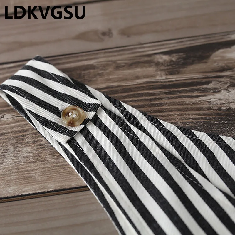 

2018 New Summer Art Retro Striped Women Rompers Large Size Loose Wide Leg Pants Strap Short Jumpsuits Pants Cotton Is394