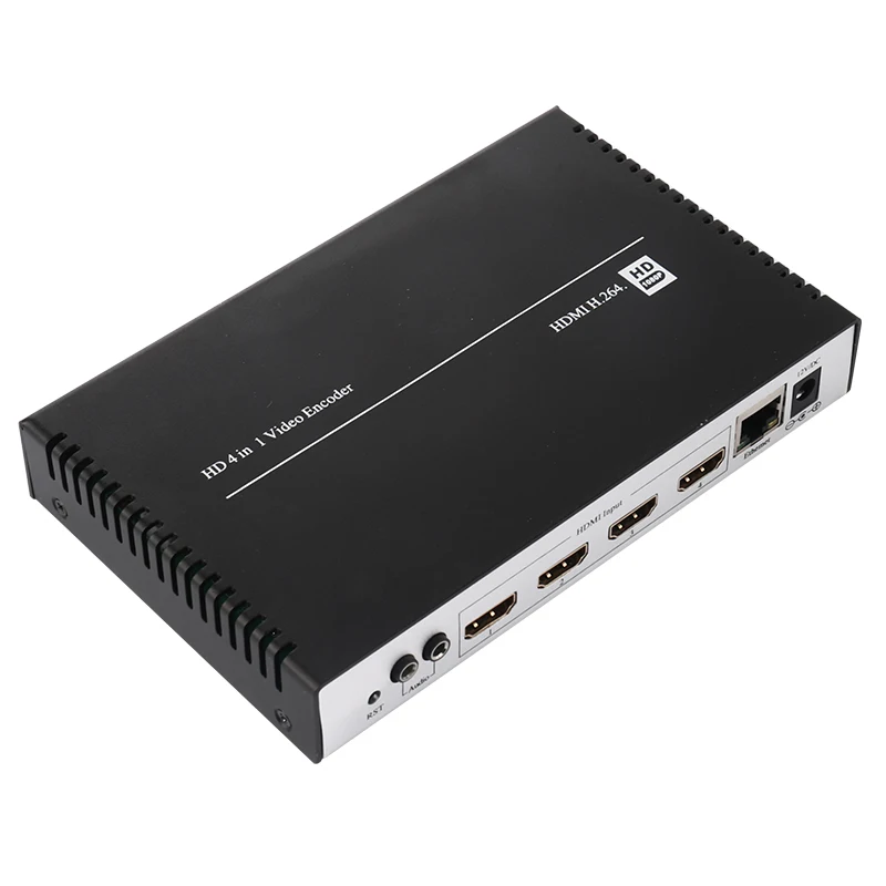 Четырехканальный HDMI видеокодер MINE E5001 H.265/H264 трансляция в прямом эфире работает с