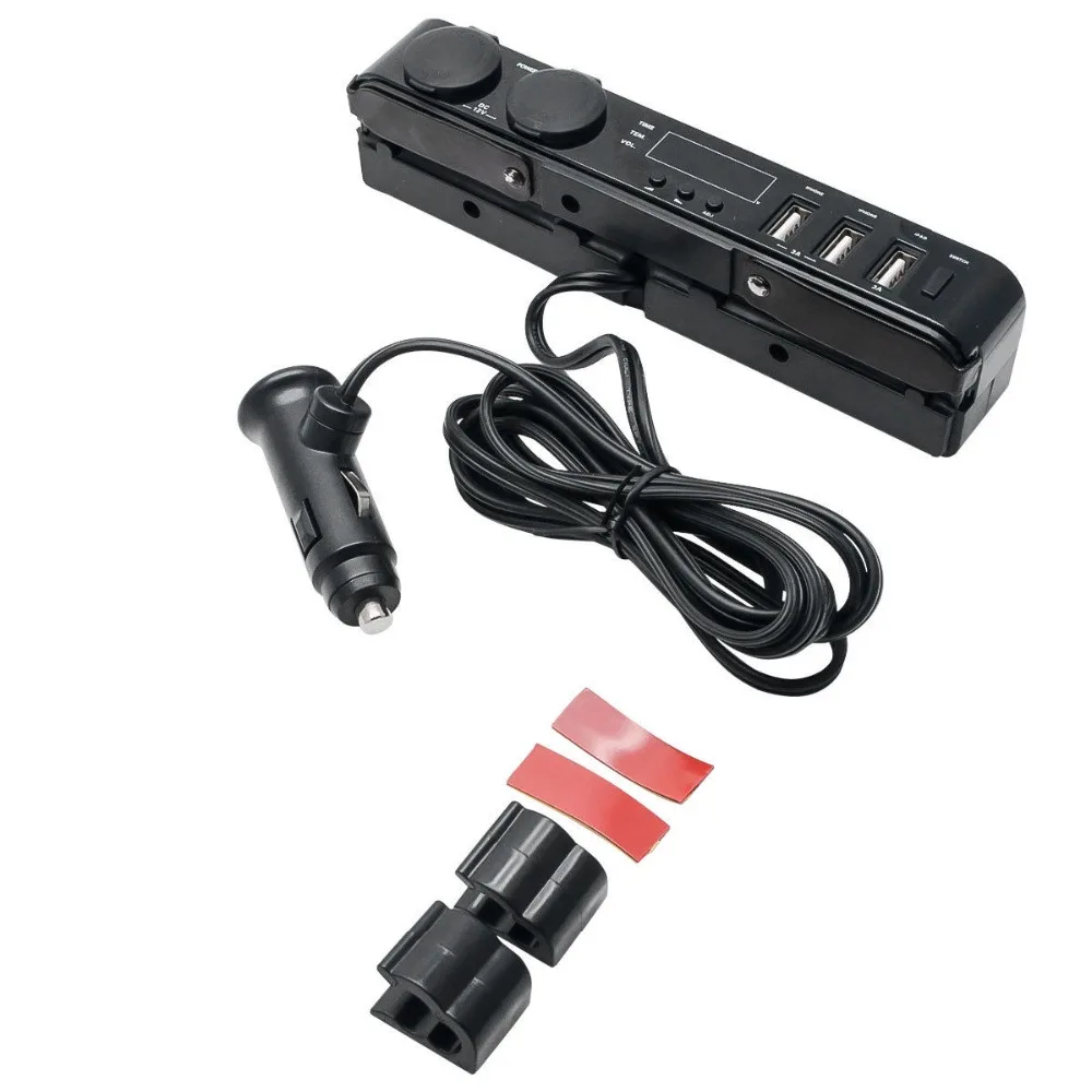 Мультирозетка Светодиодный автомобильного прикуривателя LED USB зарядное