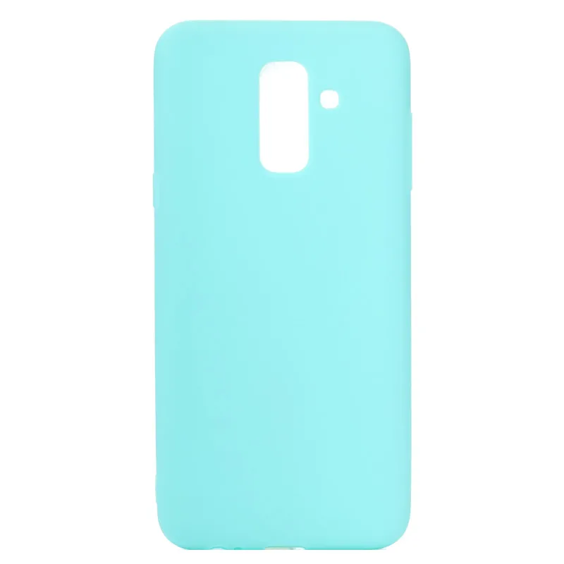 Небесно-голубой A6 карамельный силиконовый чехол для Fundas samsung Galaxy A6 Plus чехол s on для samsung A 6 A6Plus тонкий, из ТПУ, мягкий чехол для телефона - Цвет: Небесно-голубой