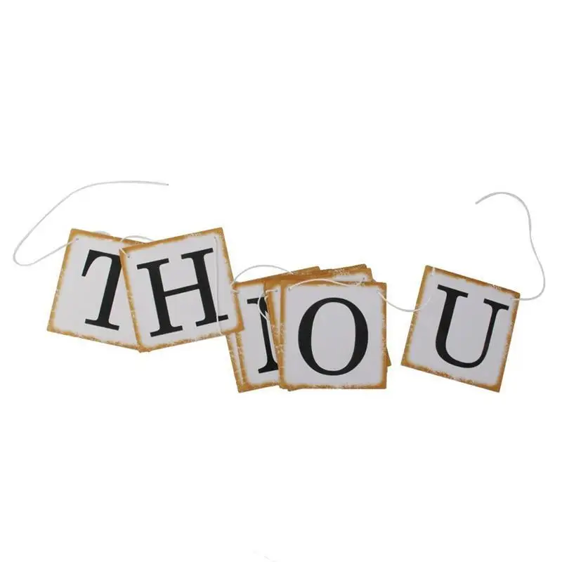 Гирлянда с надписью Thank You для свадебной вечеринки|Флажки вымпелы и конфетти| |
