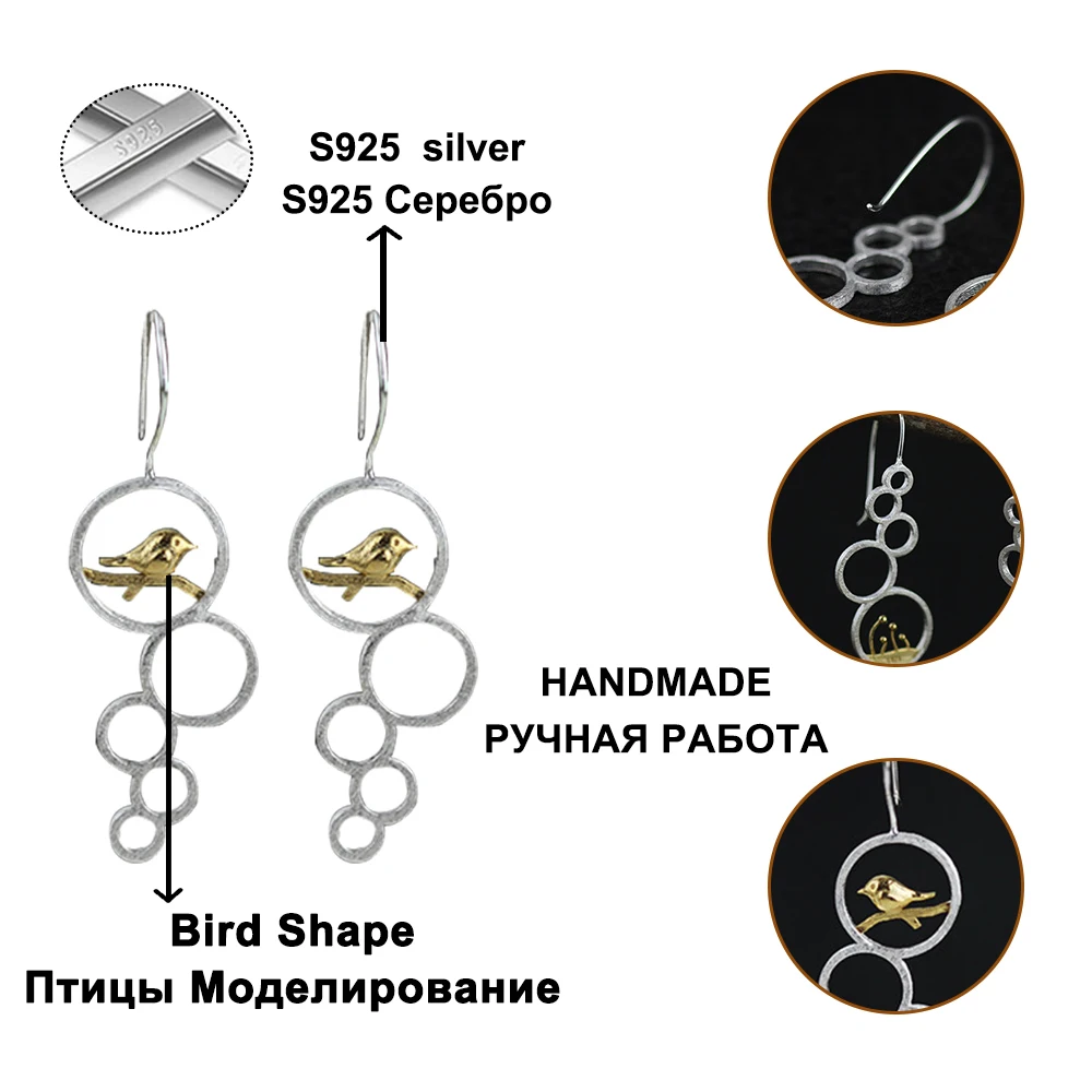 925 пробы серебряные серьги Для женщин Fine Jewelry Серебро Серьги для ED49007|Серьги| |