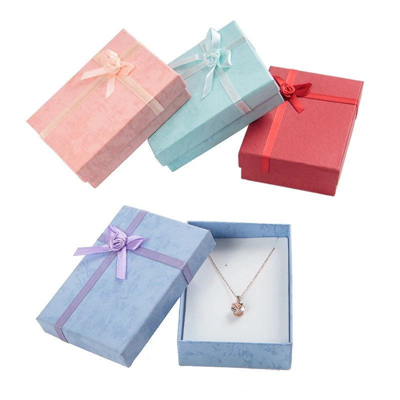 24 шт. бумажная шкатулка для ювелирных изделий 7x8x2 5 см|box with sponge|gift boxgift boxes free shipping |