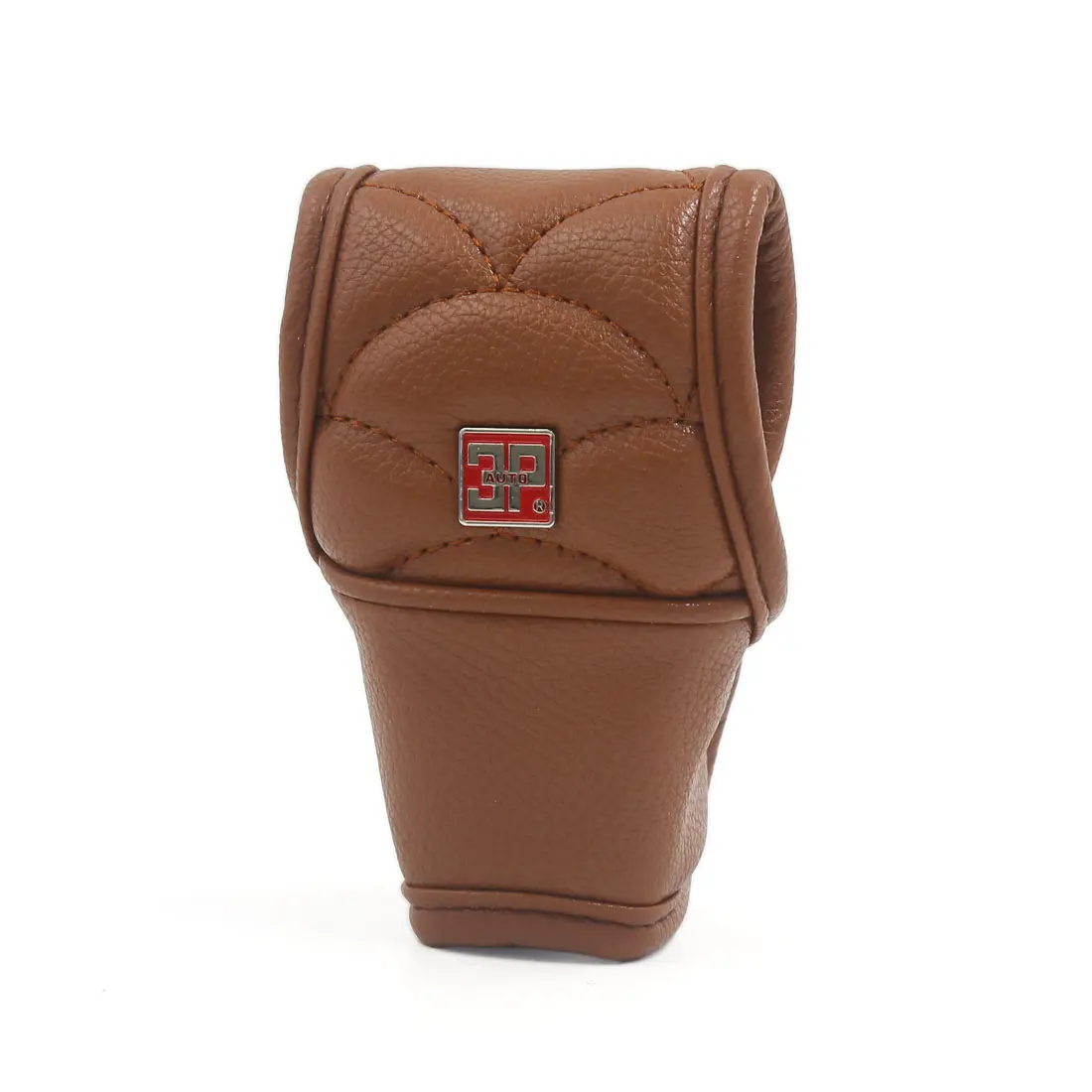 Non-Slip UXCELL Brown Faux Leather Cover Sleeve Protector for Car Manual Shift Knob, Fits Most Car Shift Knobs image 5