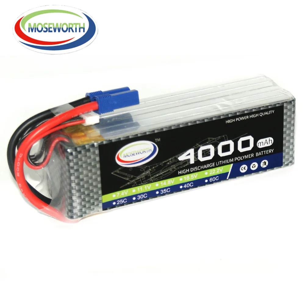 Аккумулятор Lipo 6S 22 2 в 4000 мАч 35C для радиоуправляемого дрона самолета автомобиля