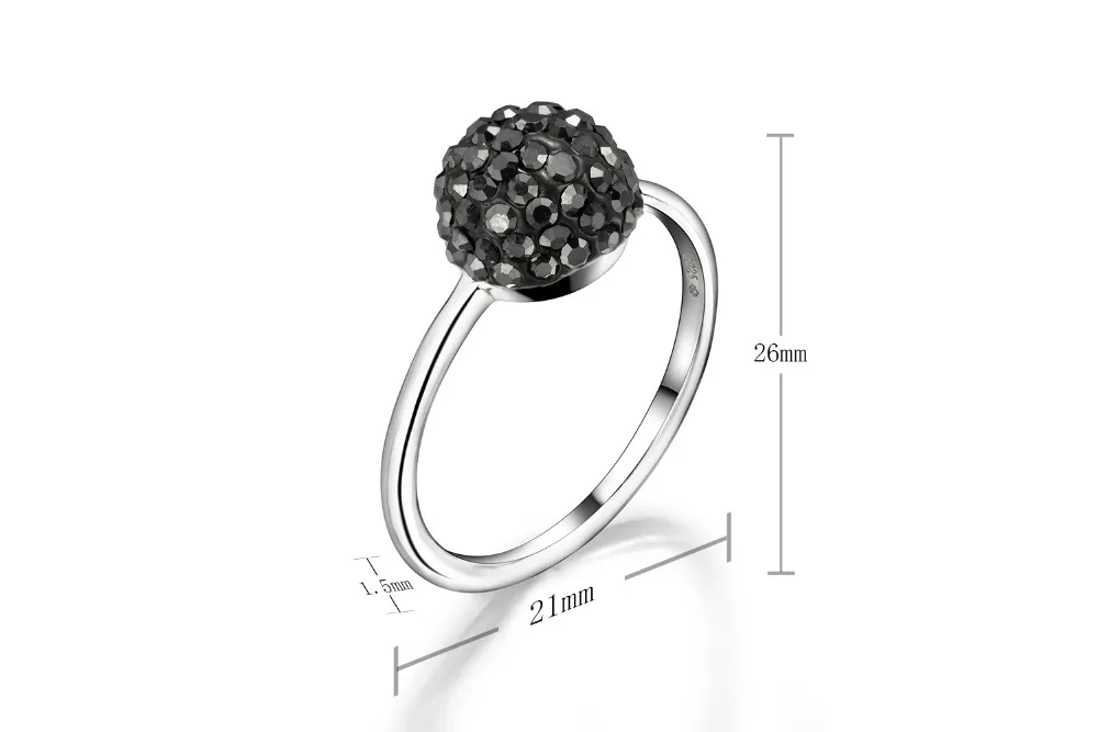 Кольца из настоящего серебра 925 пробы Dormith с хвостом из серых и белых чешских кристаллов для женской ювелирной продукции, размеры 7#8# доступны.