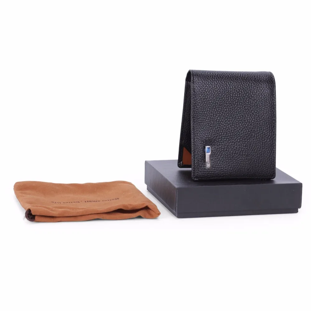 Умный кошелек из натуральной кожи с Bluetooth подключенный к APP защитой от кражи