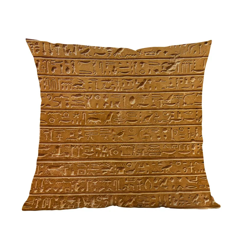 Древний Египет фрески иероглифы символ узор Подушка Чехол для дома галерея отель