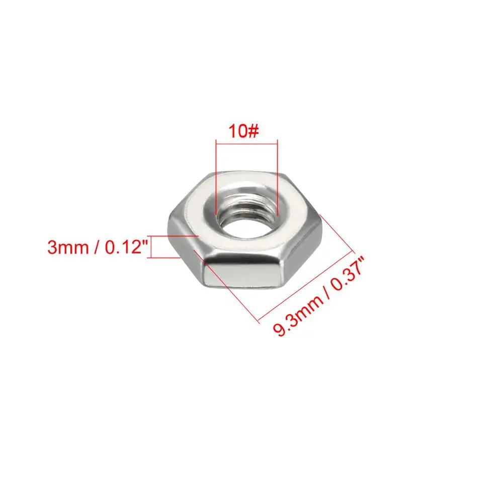 Шестигранные Гайки Uxcell M6x1mm 8 # 32 10 грубая мелкая Метрическая резьба Шестигранная