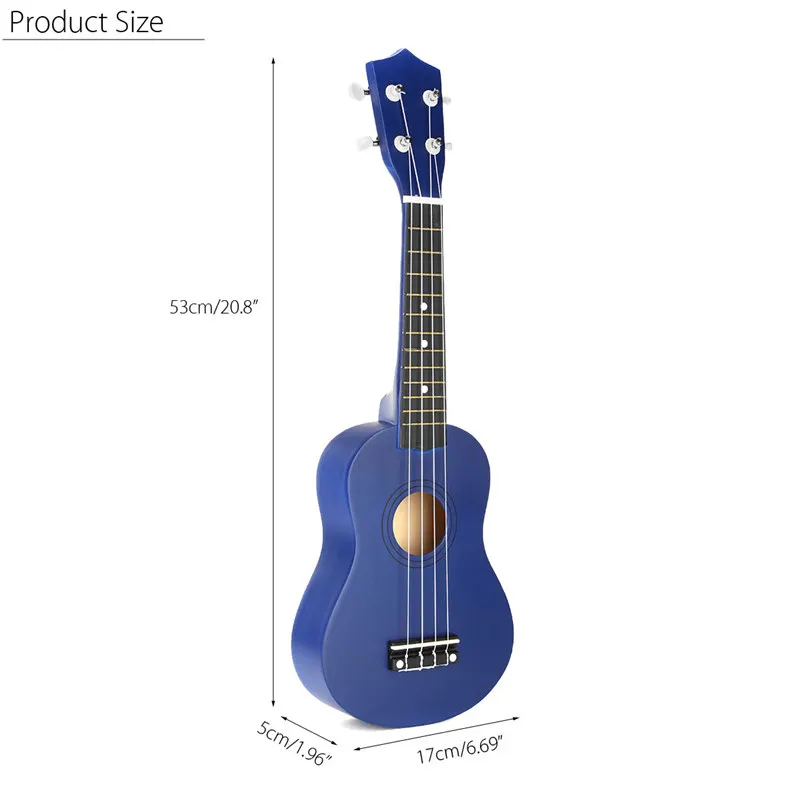 21 дюймов 12 ладов Сопрано Гавайская гитара Uke Sapele Basswood4 струны + тюнер бесплатная