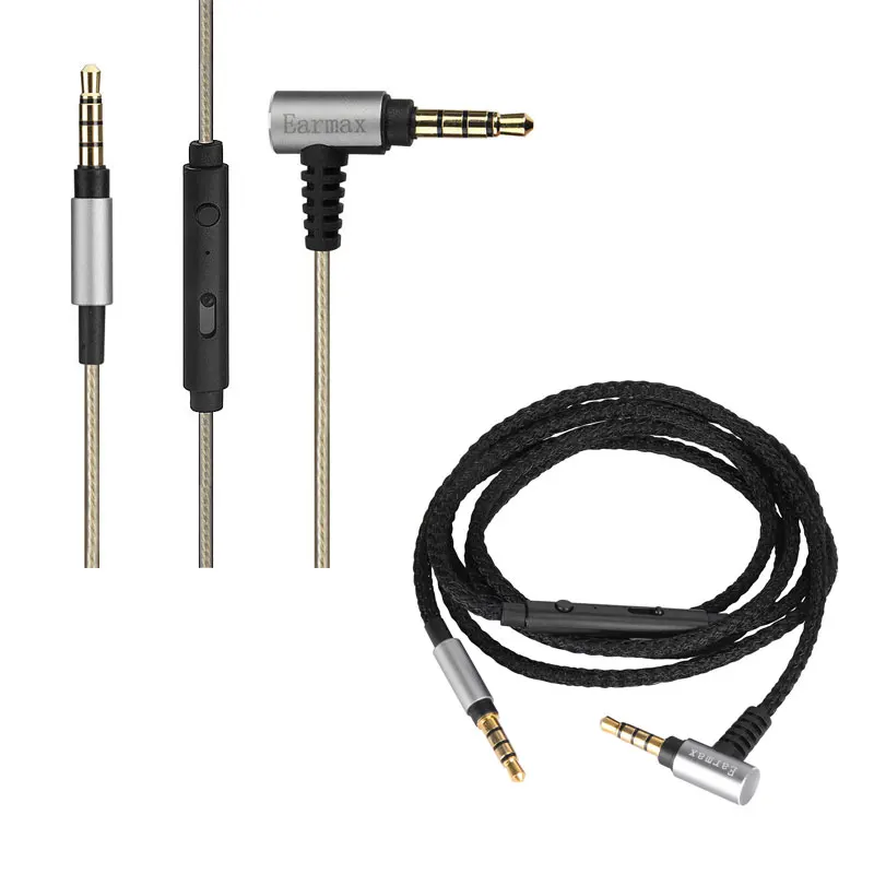 Сменный аудио серебристый кабель удаленного микрофона для SONY MDR-1A 1ABP 1ABT 1R MDR-10RBT 10RNC