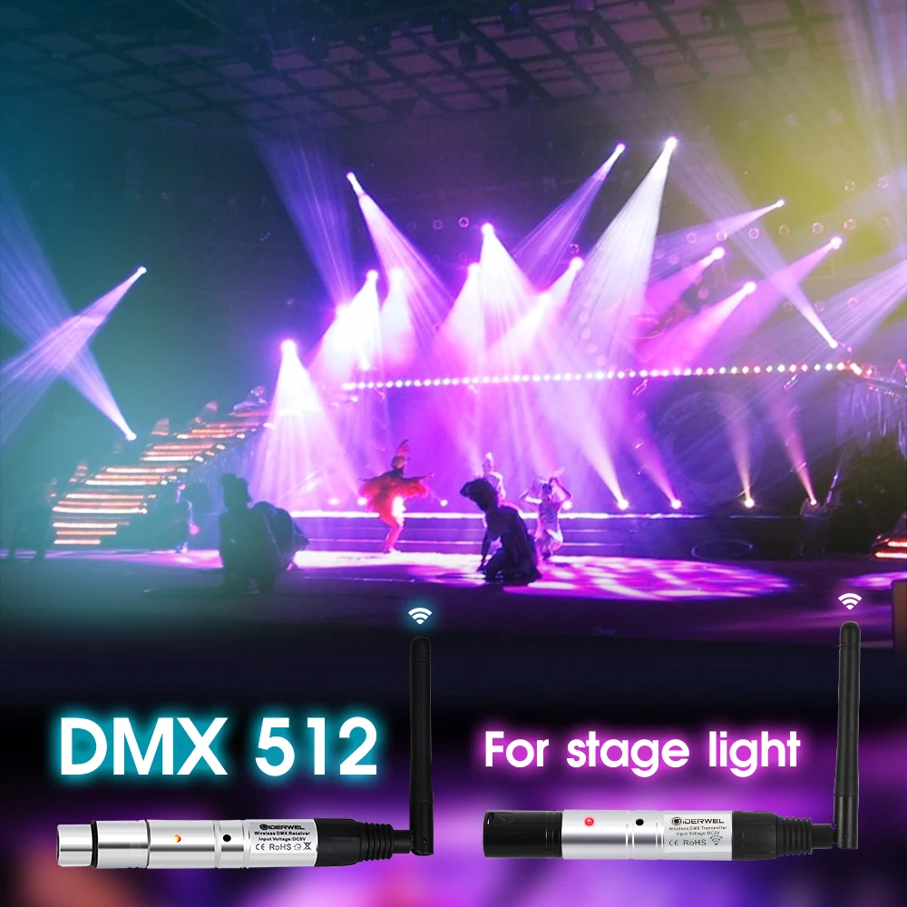 2 4 г dmx 512 Беспроводной передатчик и приемник DJ системы для светодиодные лампы