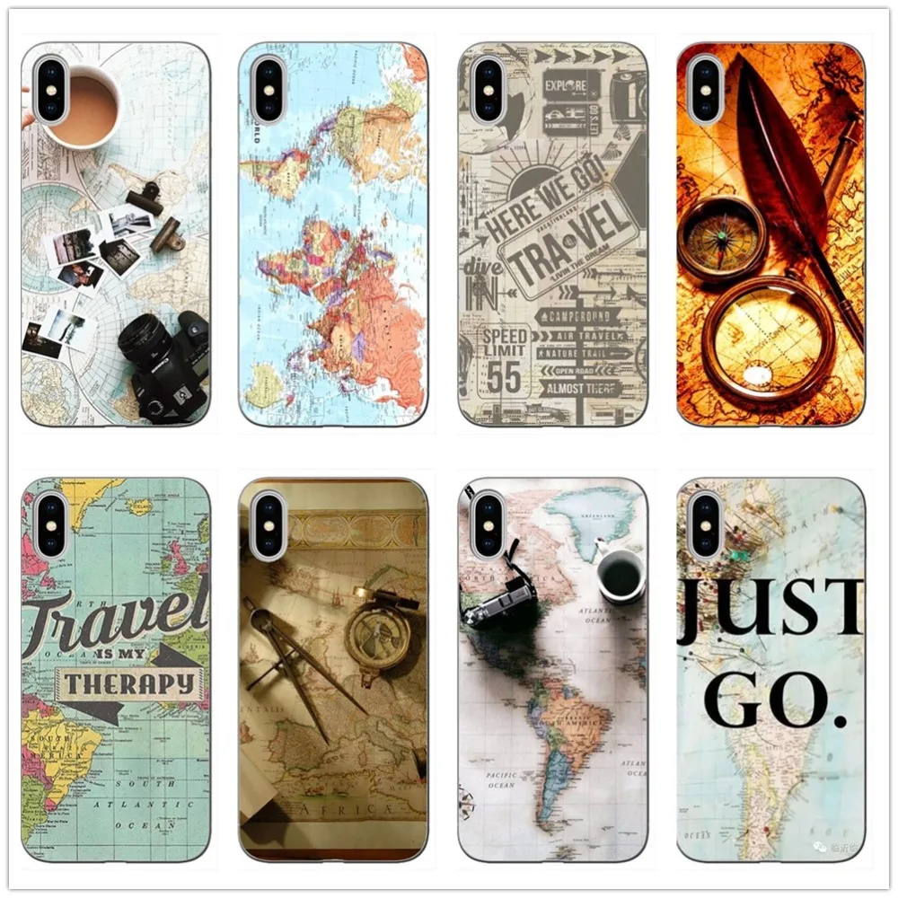 Карта мира путешествия просто Go мягкий прозрачный чехол для телефона Fundas iPhone XS MAX