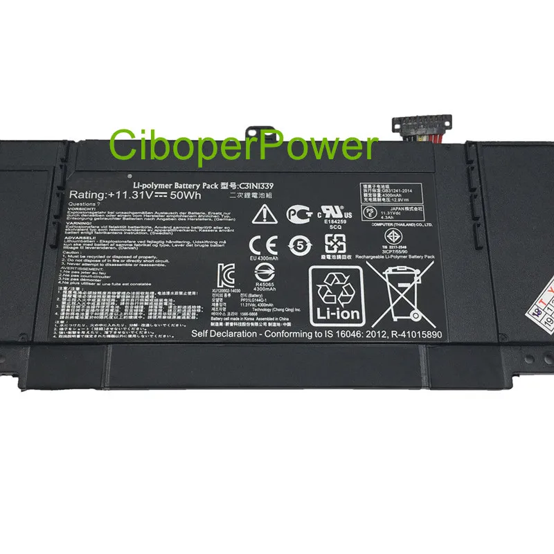 Original quality for UX303 UX303L UX303LN C31N1339 Battery 50WH | Компьютеры и офис