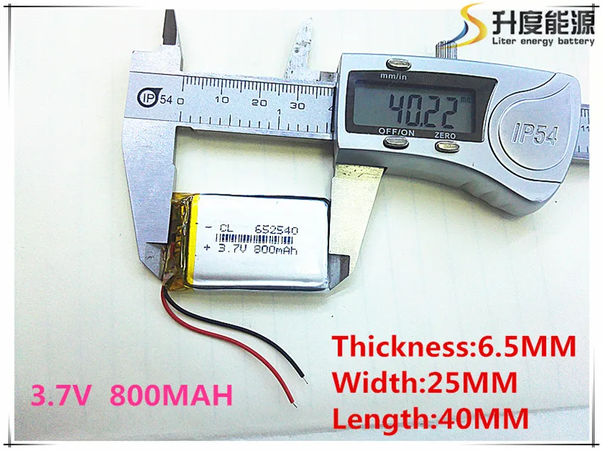 

Литий-полимерный аккумулятор 3,7 в 6,5*2540 652540 мА · ч MP3 MP4 GPS 800*25*40 мм, литиевый аккумулятор, маленький стерео GPS
