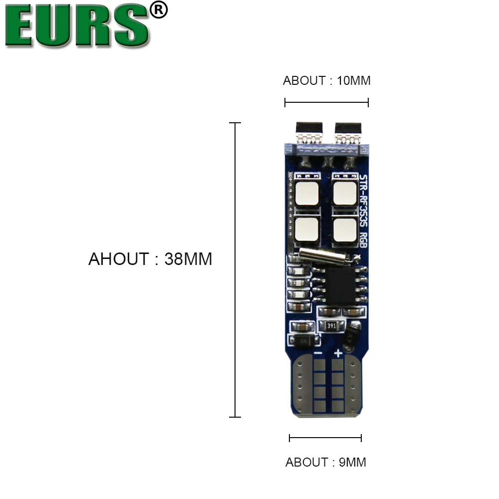 RGB T10 W5W 3535 10SMD автомобиля Светодиодный лампа РФ яркие красочные Авто Маркер