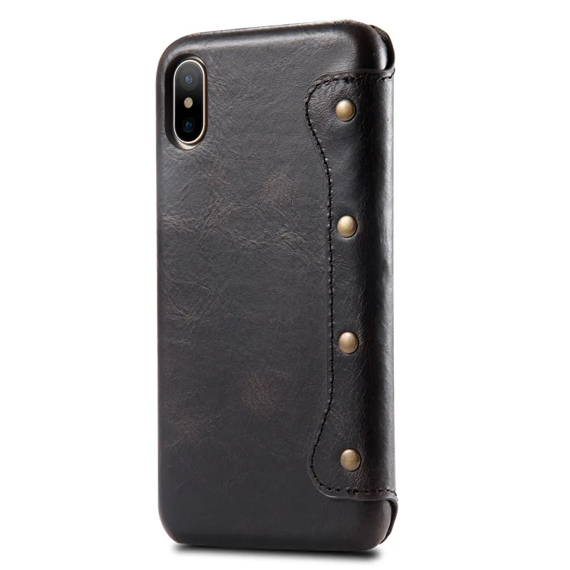 Роскошные чехлы для телефонов FKISSME для iPhone X XS MAX ручной работы из натуральной кожи чехол для iPhone XR ультра тонкий кошелек откидная крышка сумка