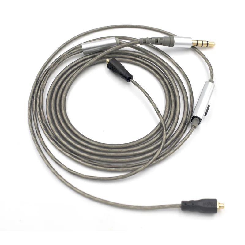 Наушники с медным покрытием провод mmcx кабель микрофоном для shure SE425 SE215 SE535 se846