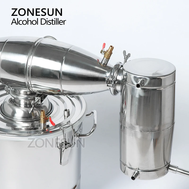 

ZONESUN Household Stainless Steel Home Wine Brewing Device Alcohol Distiller Wine Maker English Manual