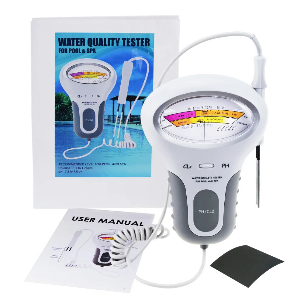 Измеритель уровня PH и хлора Cl2 цифровой тестер контрольный монитор для бассейна
